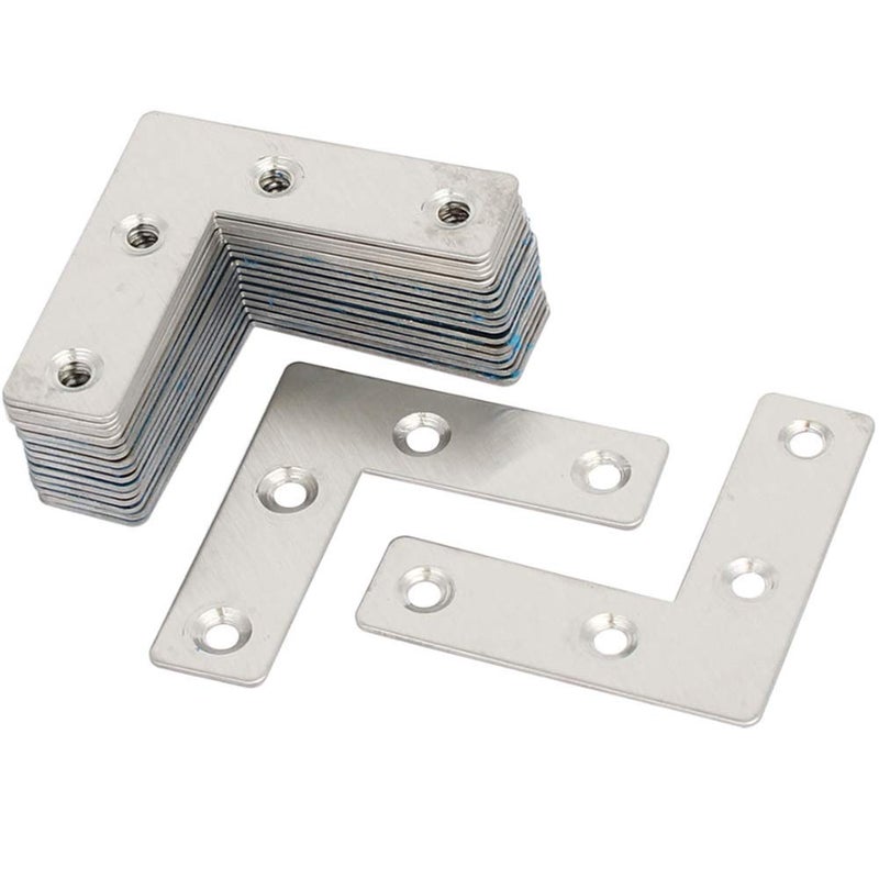 Orgrimmar 36 PCS Corner Brace Plates Metal L Shaped Flat Repair Plates Corner Brace Brackets 50mmx50mmx1mm - Image 4